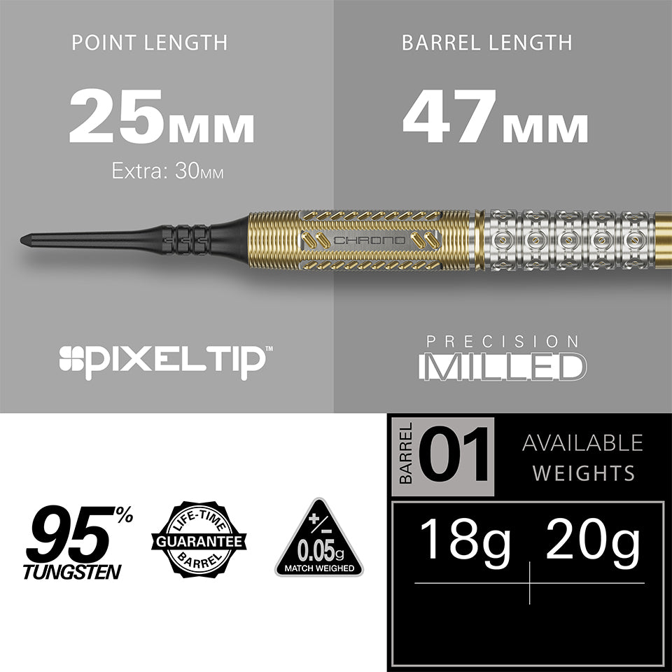 Target Raymond Van Barneveld Chrono Soft Tip Darts - 18gm