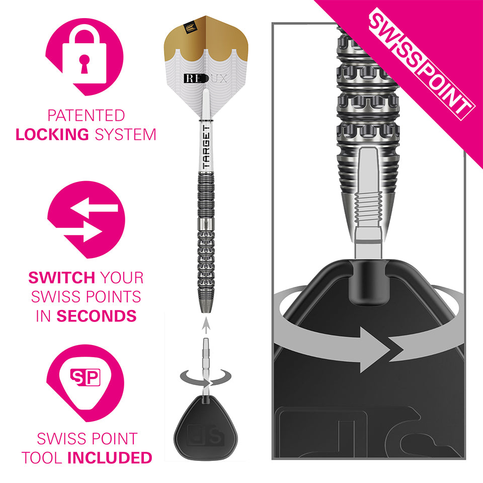 Target Redux 01 Swiss Point Steel Tip Darts - 25gm