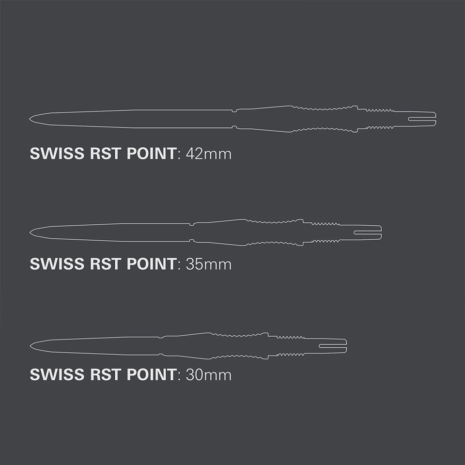 Target Signature Swiss RST Steel Points - Silver 35mm