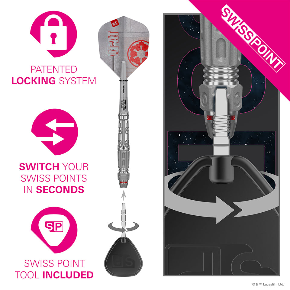 Target Star Wars AT-AT Swiss Point Steel Tip Darts - 23gm