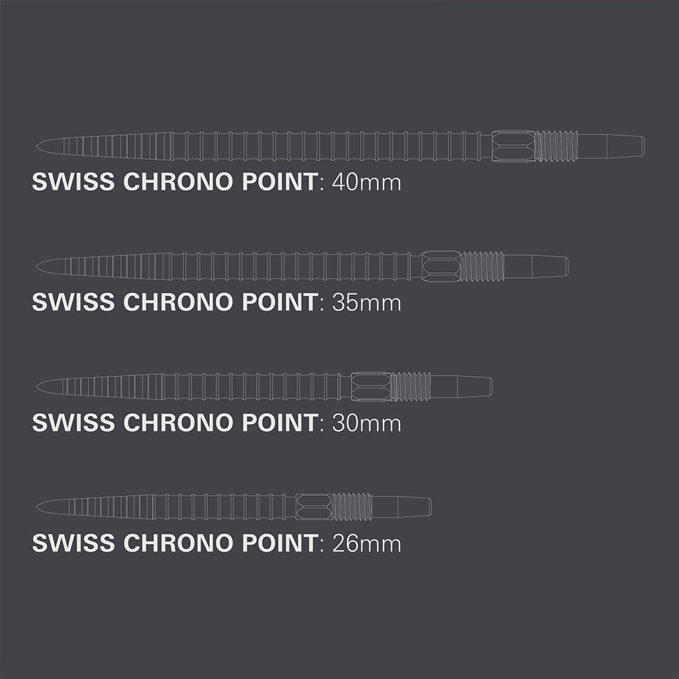 Target Swiss Chrono Steel Points - Black 26mm