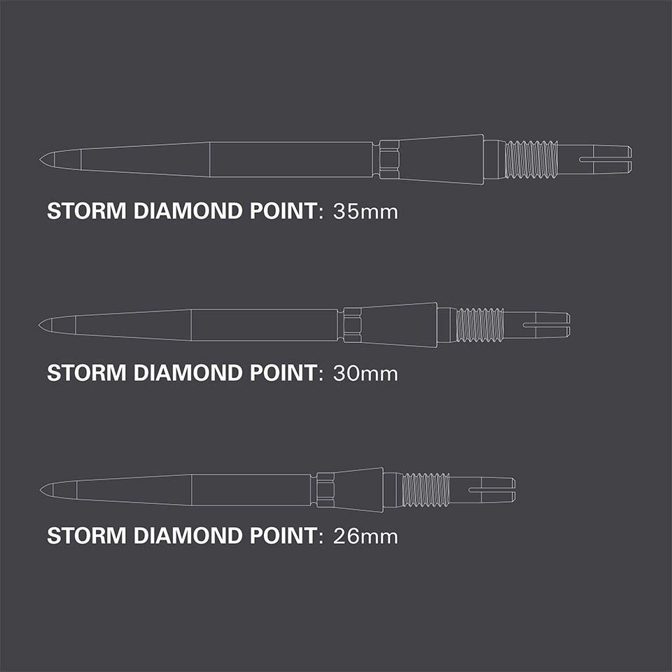 Target Swiss Storm Diamond Steel Points - Black 35mm