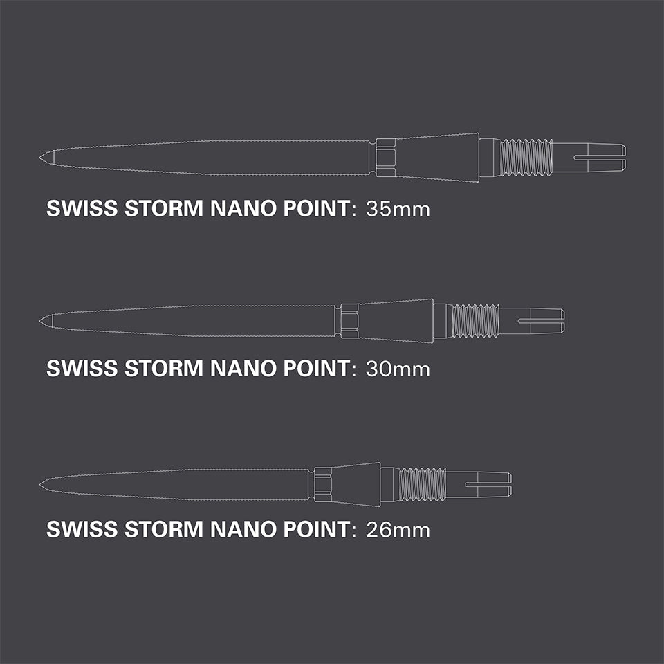 Target Swiss Storm Nano Steel Points - Silver 35mm