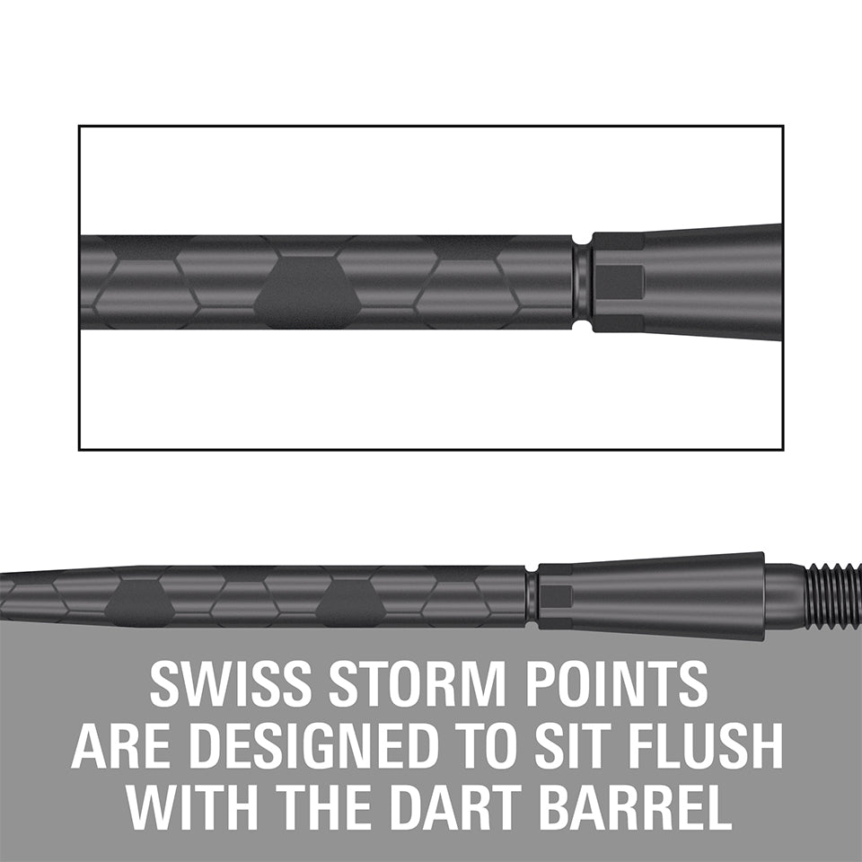 Target Swiss Storm Onyx Steel Points - 30mm Black