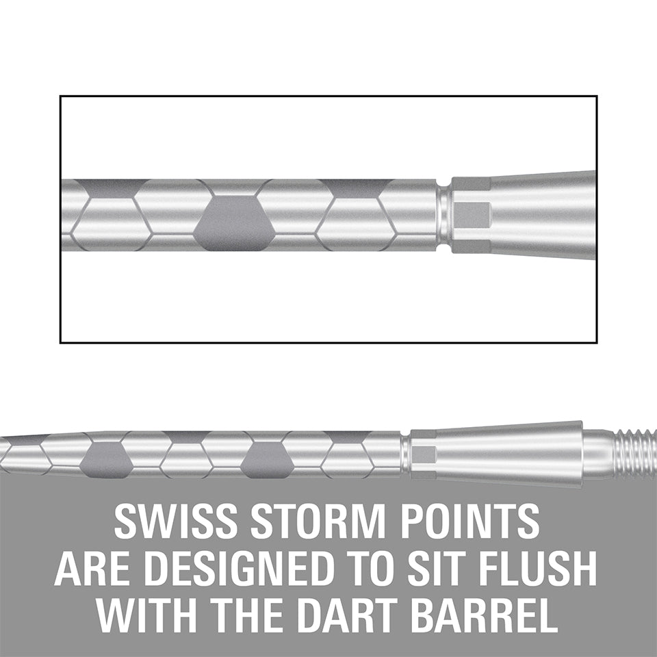 Target Swiss Storm Onyx Steel Points - 26mm Silver