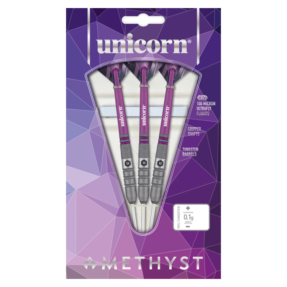 Unicorn Amethyst 3 Steel Tip Darts - 24gm