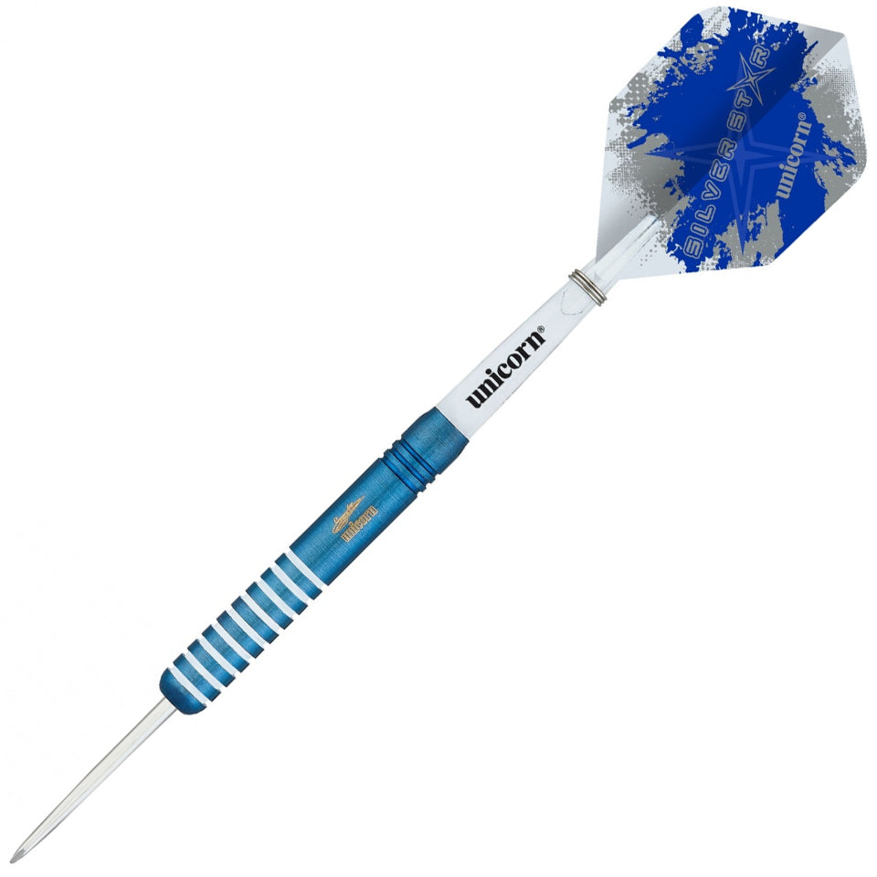 Unicorn Blue Silver Star Gary Anderson 2023 Tip Darts - 27gm