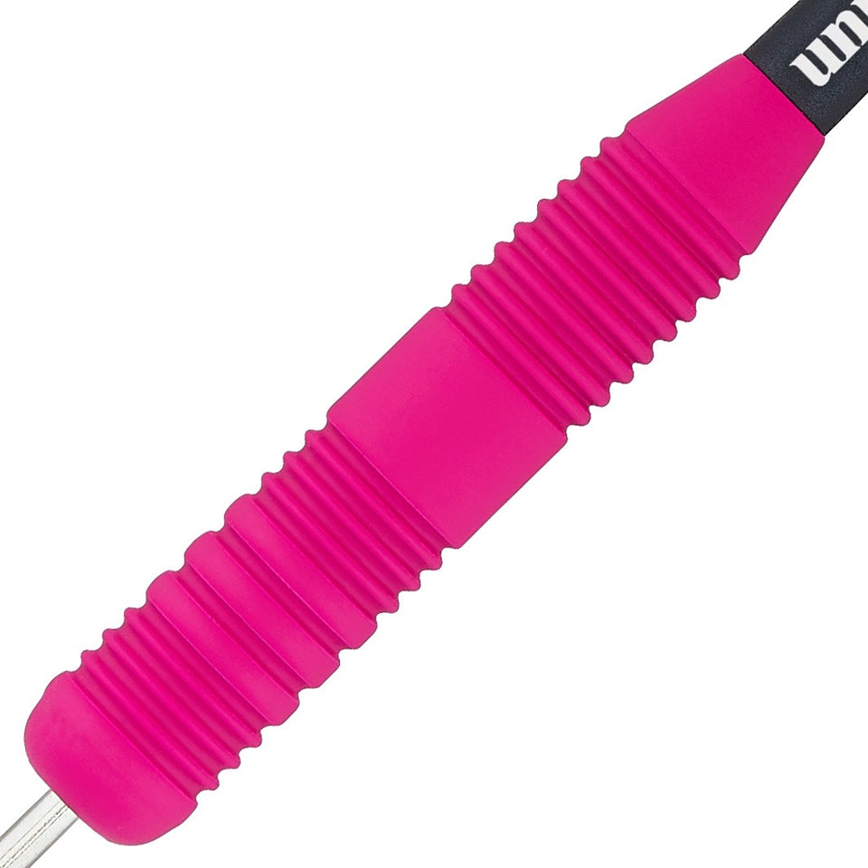 Unicorn Core Plus Rubberised Brass Steel Tip Darts - 22gm Pink