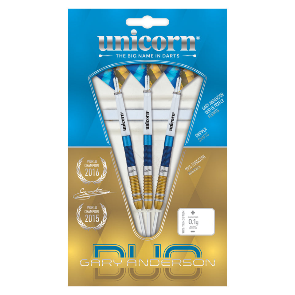 Unicorn Gary Anderson Duo Steel Tip Darts - 23gm