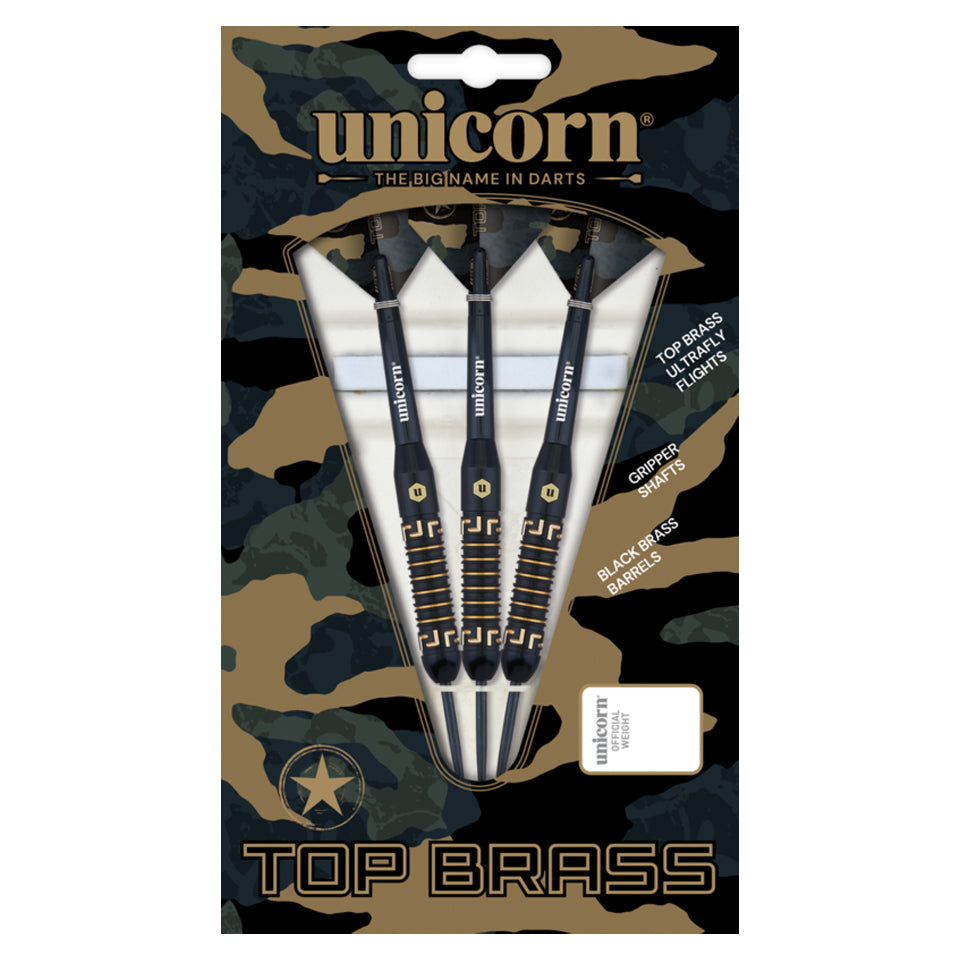 Unicorn Top Brass 1 Steel Tip Darts - 20gm