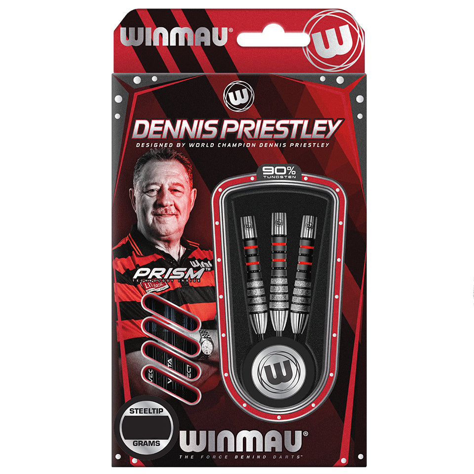 Winmau Dennis Priestley Diamond 3-Zero Steel Tip Darts - 19gm