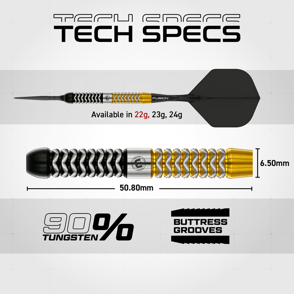 Winmau Frontier Collection Exion Parallel Switch Point Steel Tip Darts - 23gm