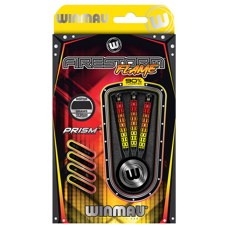 Winmau Firestorm Flame Parallel Soft Tip Darts - 20gm