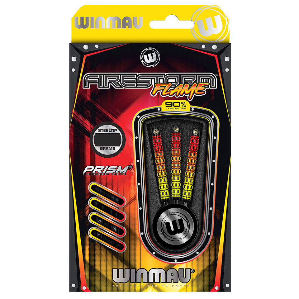 Winmau Firestorm Flame Parallel Steel Tip Darts - 22gm