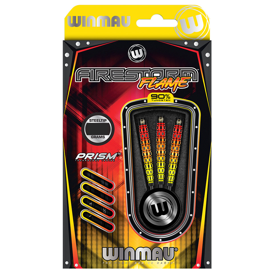 Winmau Firestorm Flame Tapered Steel Tip Darts - 21gm