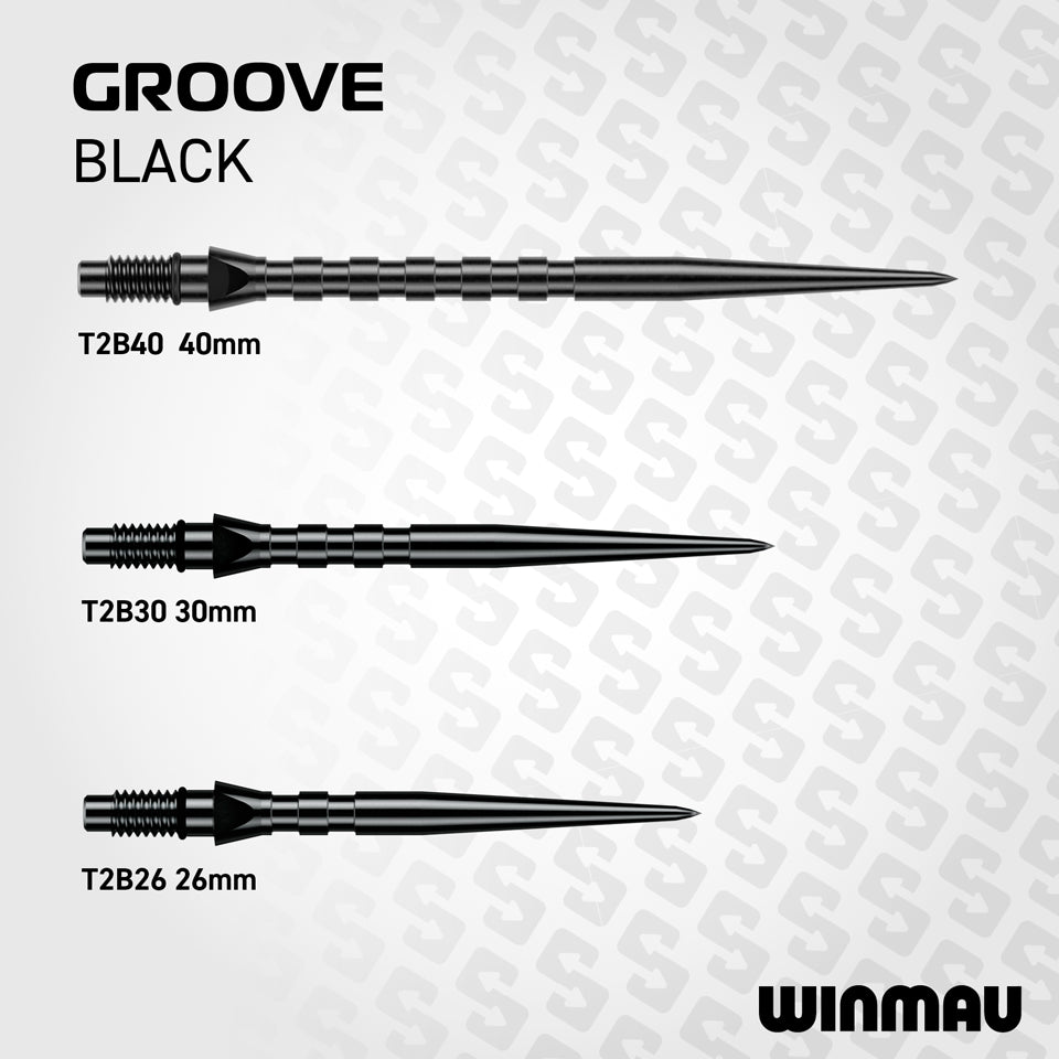 Winmau Grooved Switch Points - Black 26mm