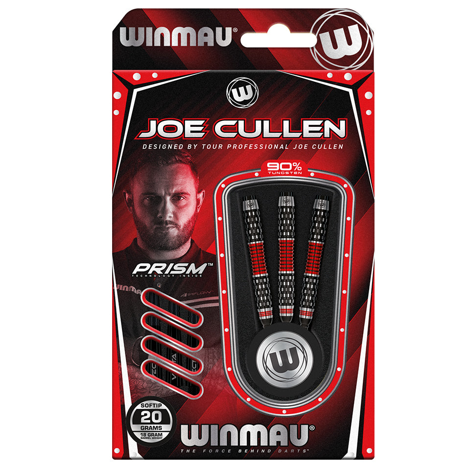 Steli Per Freccette WINMAU Joe Cullen Rockstar Rosse (corte) | Aste Nylon Con Sistema A Molla | 3 Pezzi