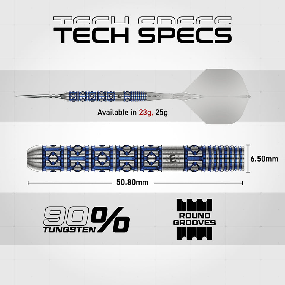 Winmau Frontier Collection Lunaris Parallel Switch Point Steel Tip Darts - 25gm