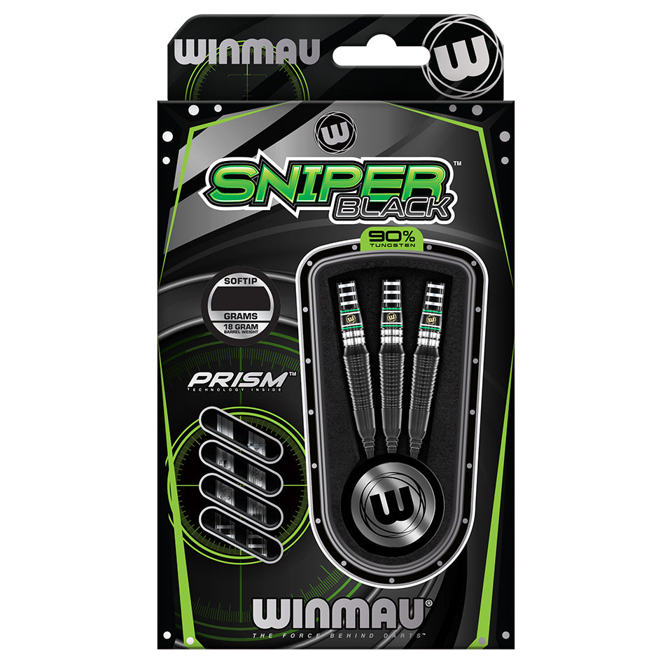 Winmau Sniper Black 02 Soft Tip Darts - 20gm