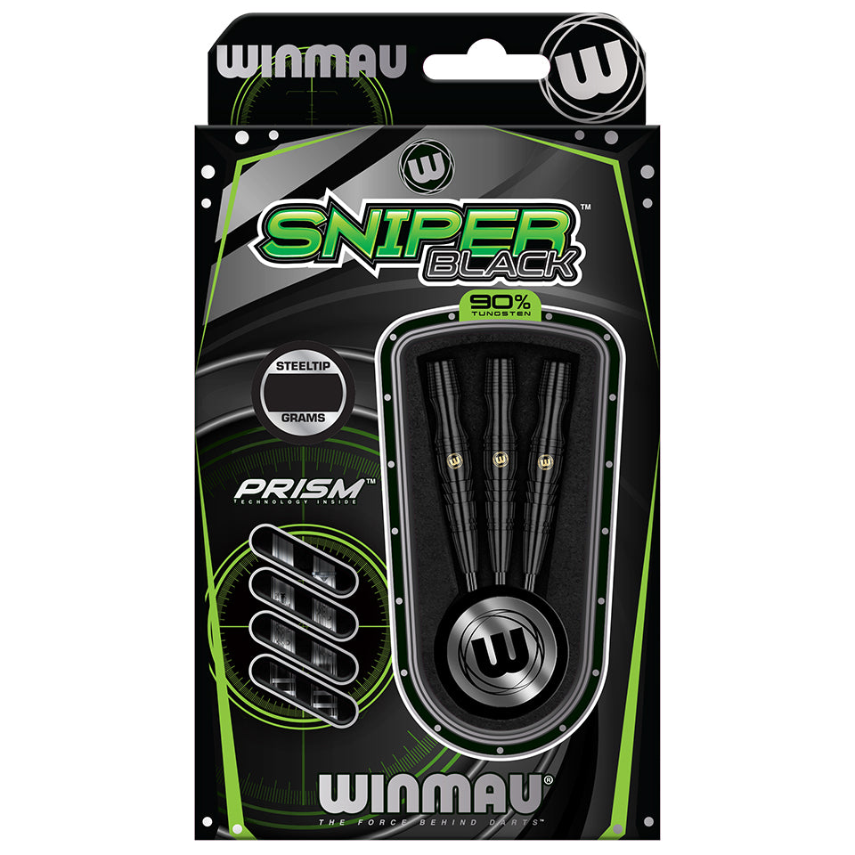Winmau Sniper Black Steel Tip Darts - 22gm