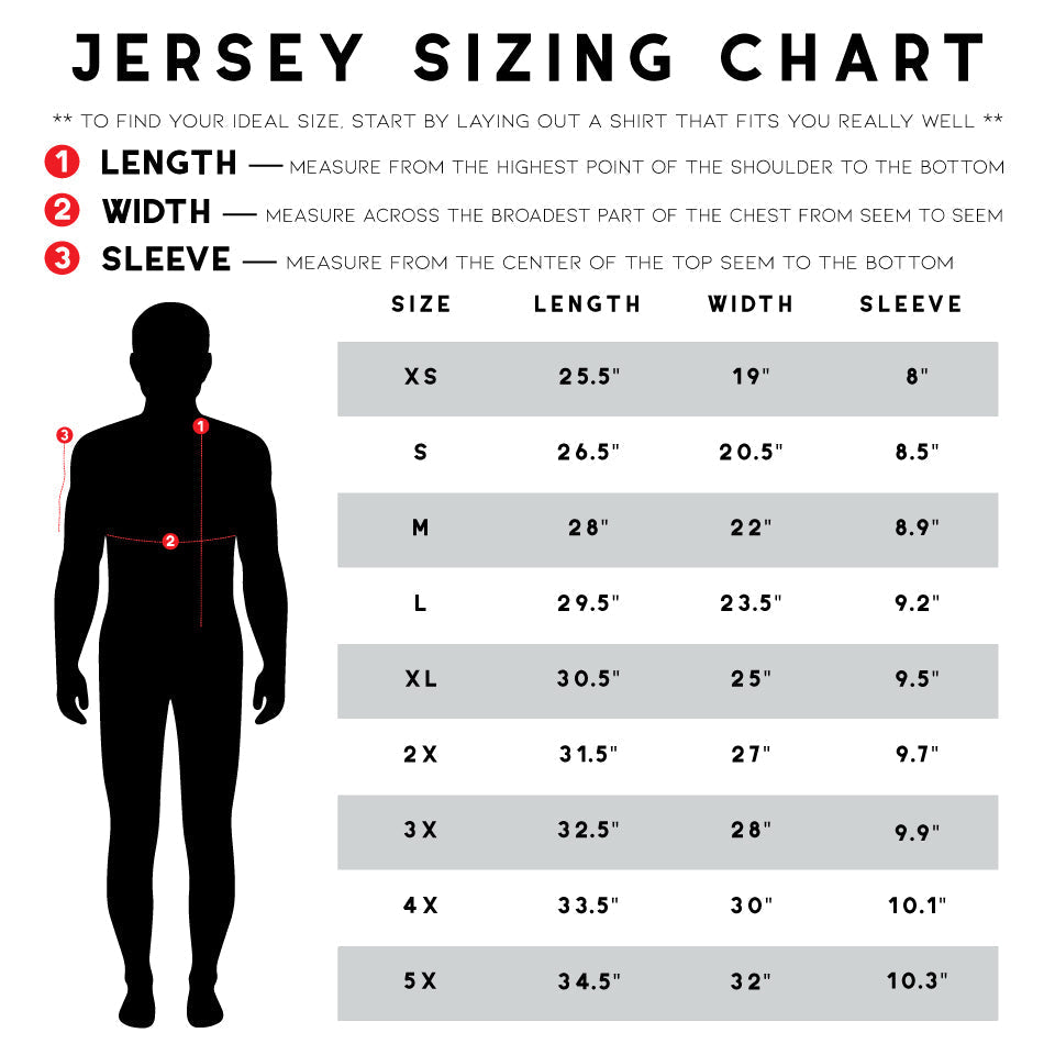 Magic Wear Jersey Sizing Chart