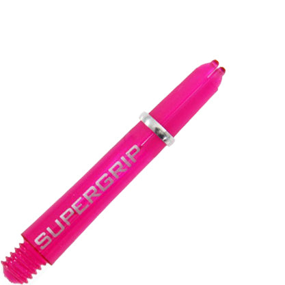Harrows Supergrip Polycarbonate Dart Shafts With Rings - Short Dark Pink