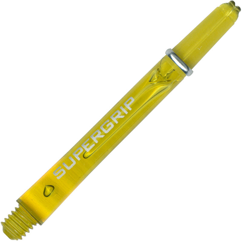 Harrows Supergrip Polycarbonate Dart Shafts With Rings - Medium Yellow