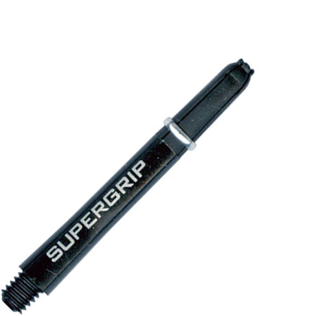 Harrows Supergrip Polycarbonate Dart Shafts With Rings - Inbetween Black and Silver