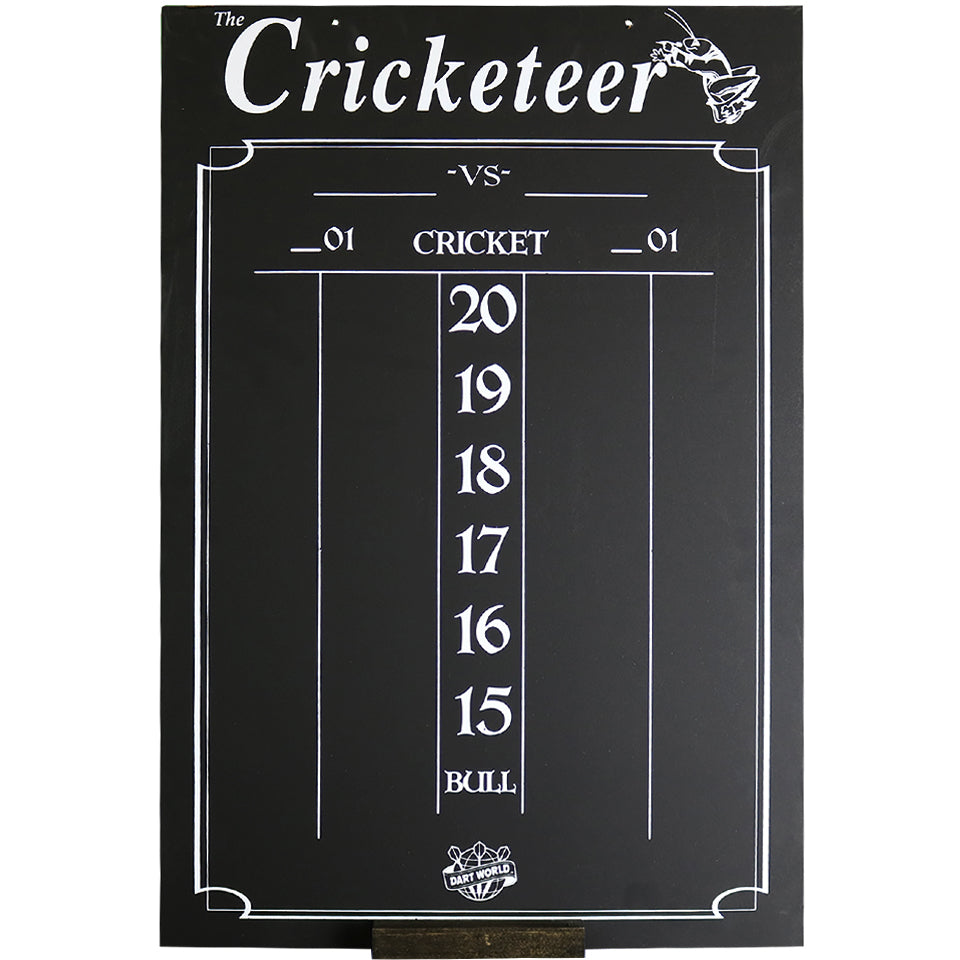 Dart World Cricketeer Chalk Scoreboard - Large Black