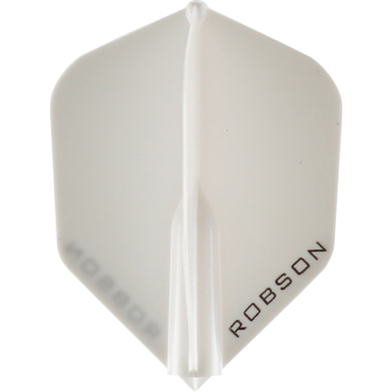Robson Plus Dart Flights - Shape Clear White