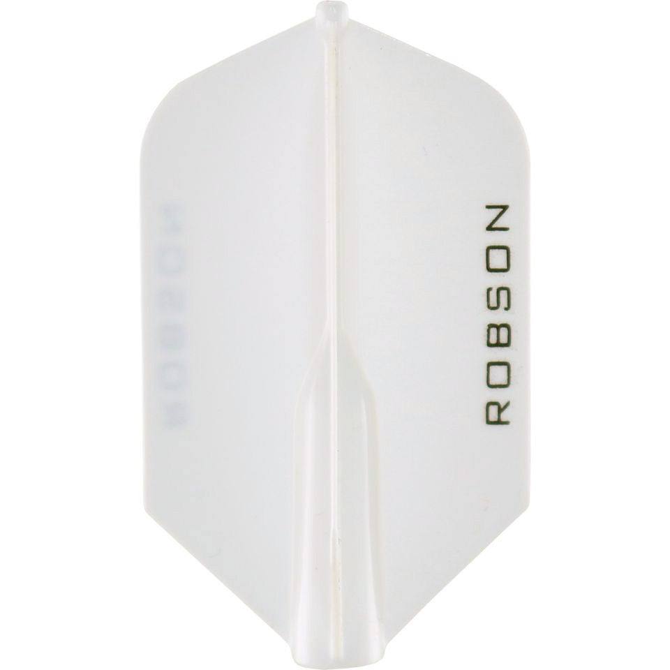Robson Plus Dart Flights - Slim Clear White