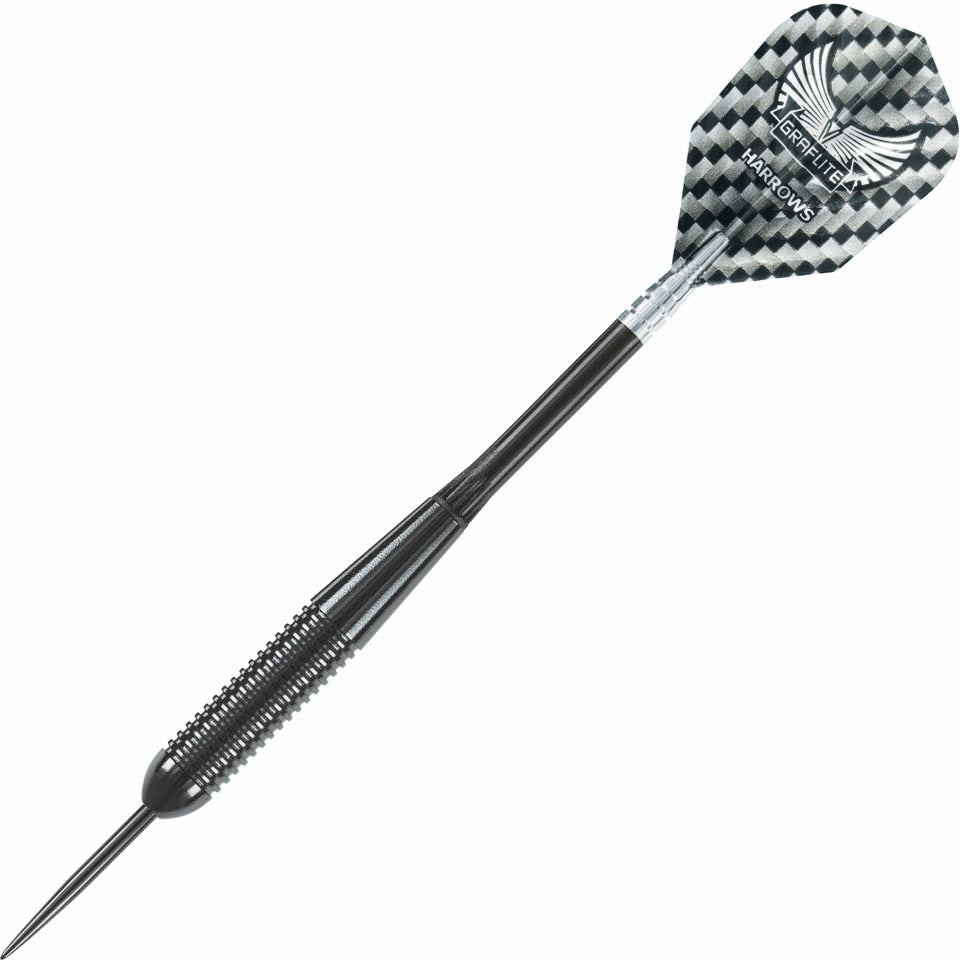 Harrows Black Arrow Ringed Steel Tip Darts - 19gm