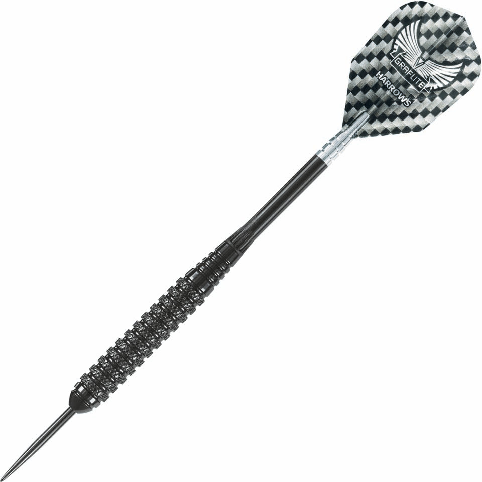 Harrows Black Arrow Knurled Steel Tip Darts - 20gm