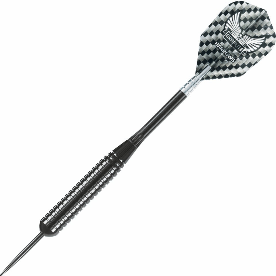 Harrows Black Arrow Ringed Steel Tip Darts - 26gm