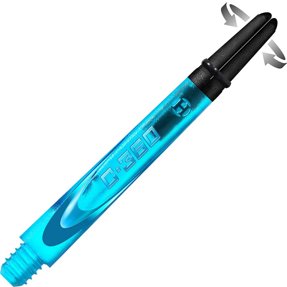 Harrows Carbon 360 Dart Shafts - Medium Aqua