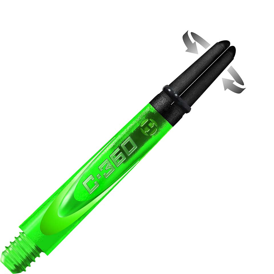 Harrows Carbon 360 Dart Shafts - Midi Green