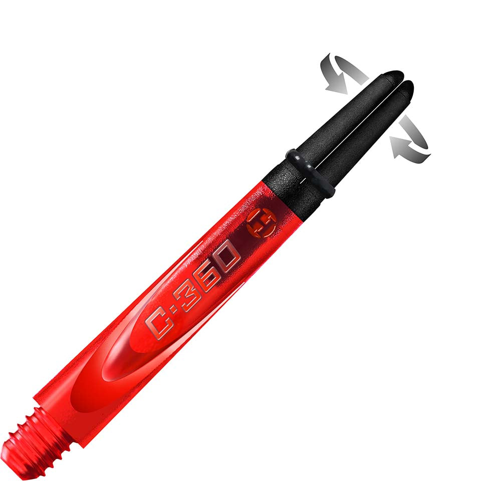 Harrows Carbon 360 Dart Shafts - Midi Red