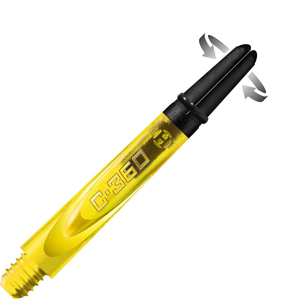 Harrows Carbon 360 Dart Shafts - Midi Yellow