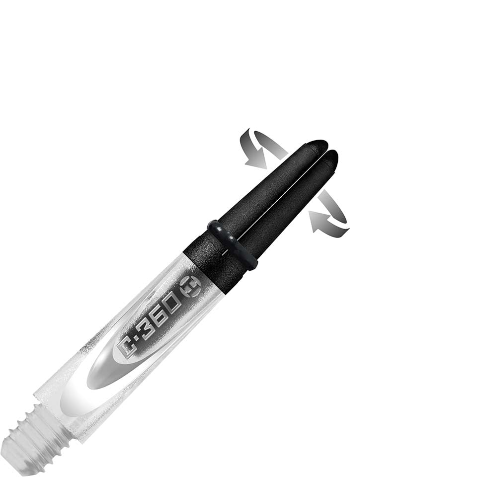 Harrows Carbon 360 Dart Shafts - Short Clear