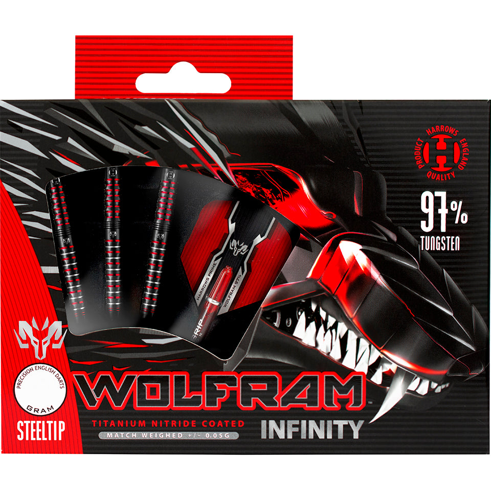 Harrows Wolfram Infinity 97 Steel Tip Darts - 21gm