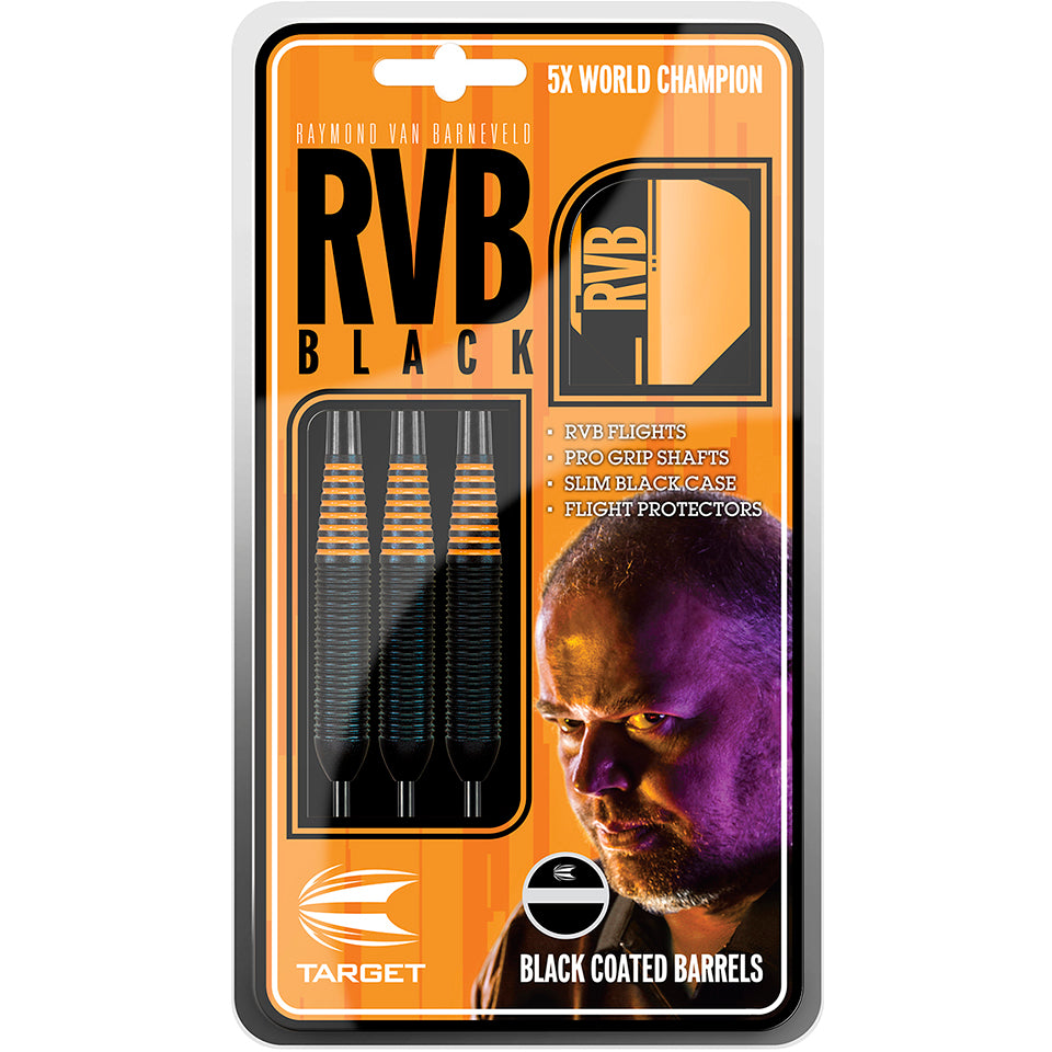 Target Raymond Van Barneveld RVB Black Brass Steel Tip Darts - 22gm