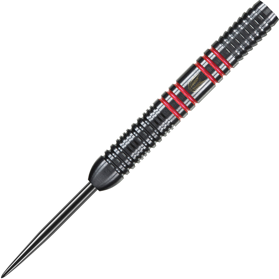 Vapor8 Black Steel Tip Darts - Red 23gm