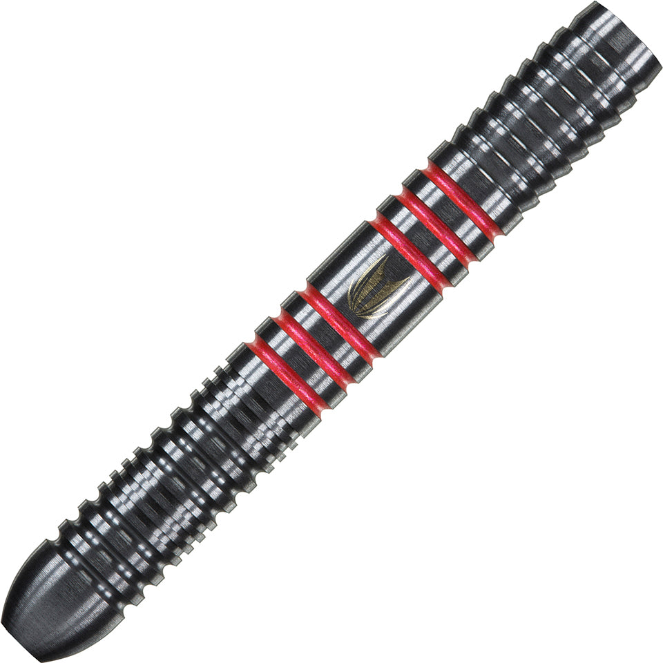 Vapor8 Black Steel Tip Darts - Red 23gm