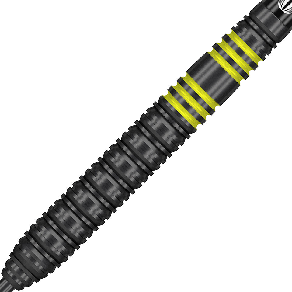 Vapor8 Black Steel Tip Darts - Yellow 22gm