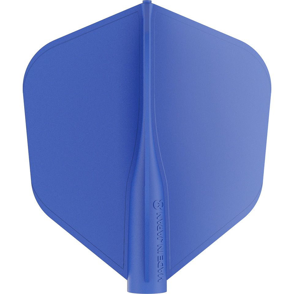 8 Flight Dart Flights - Blue No 6 Shape