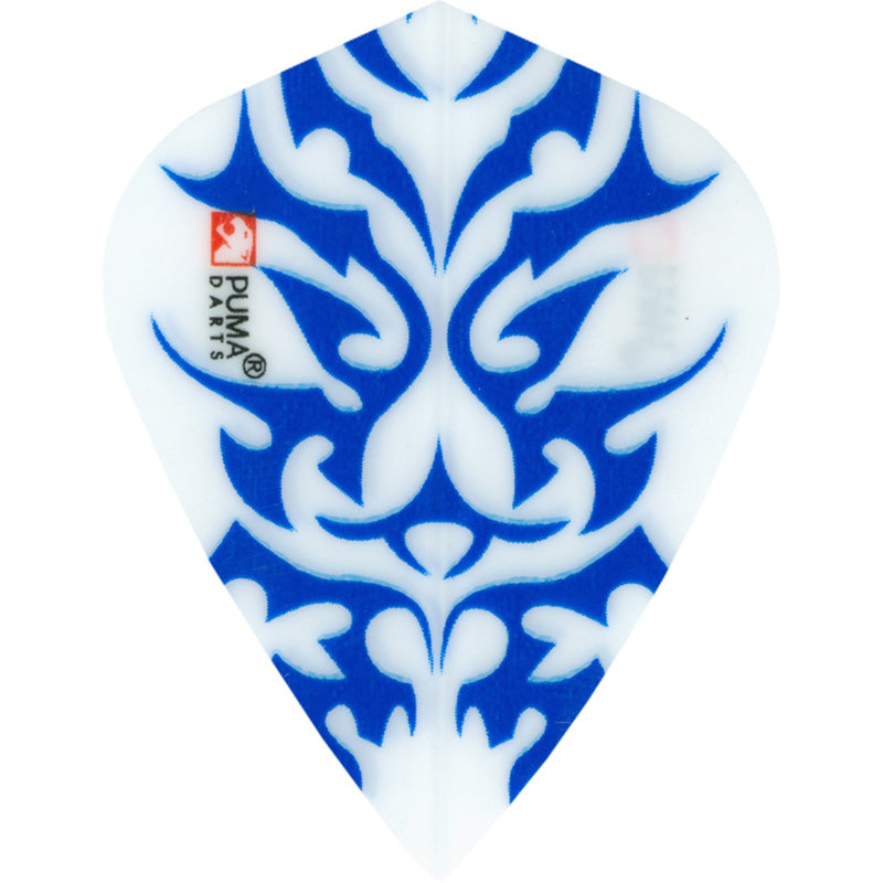 Shot Tribal Dart Flights - Kite White Blue