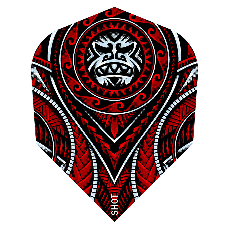 Shot Darts Soft Tip, Tribal Weapon 4 (18g / 20g), 90% Tungsten Barrels, Center Balanced with Precision grips, Handcrafted Professional Dart Set and
