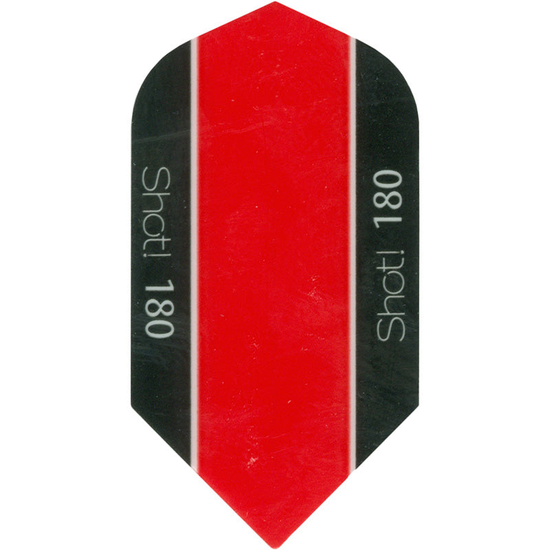 Poly 180 Dart Flights - 180 Micron Slim Red