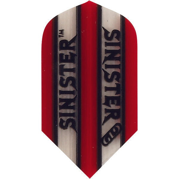 GLD Sinister Dart Flights - Slim Red & Clear
