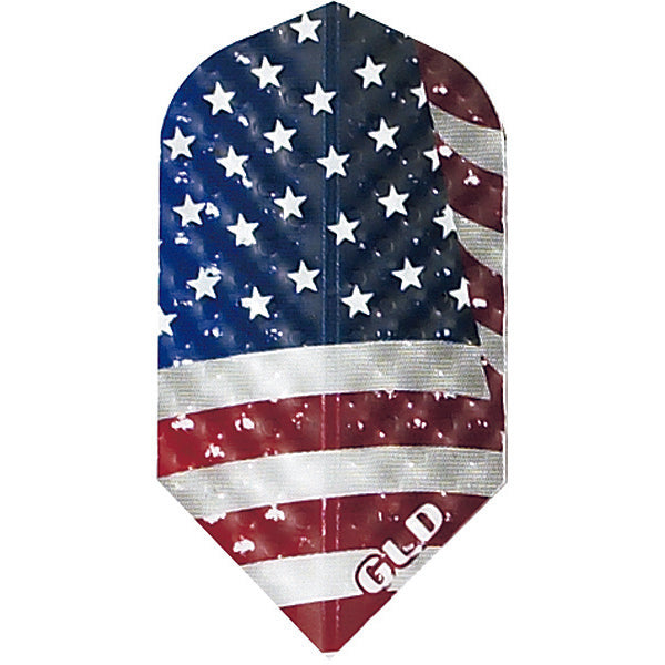 GLD Dimplex Dart Flights - Slim American Flag